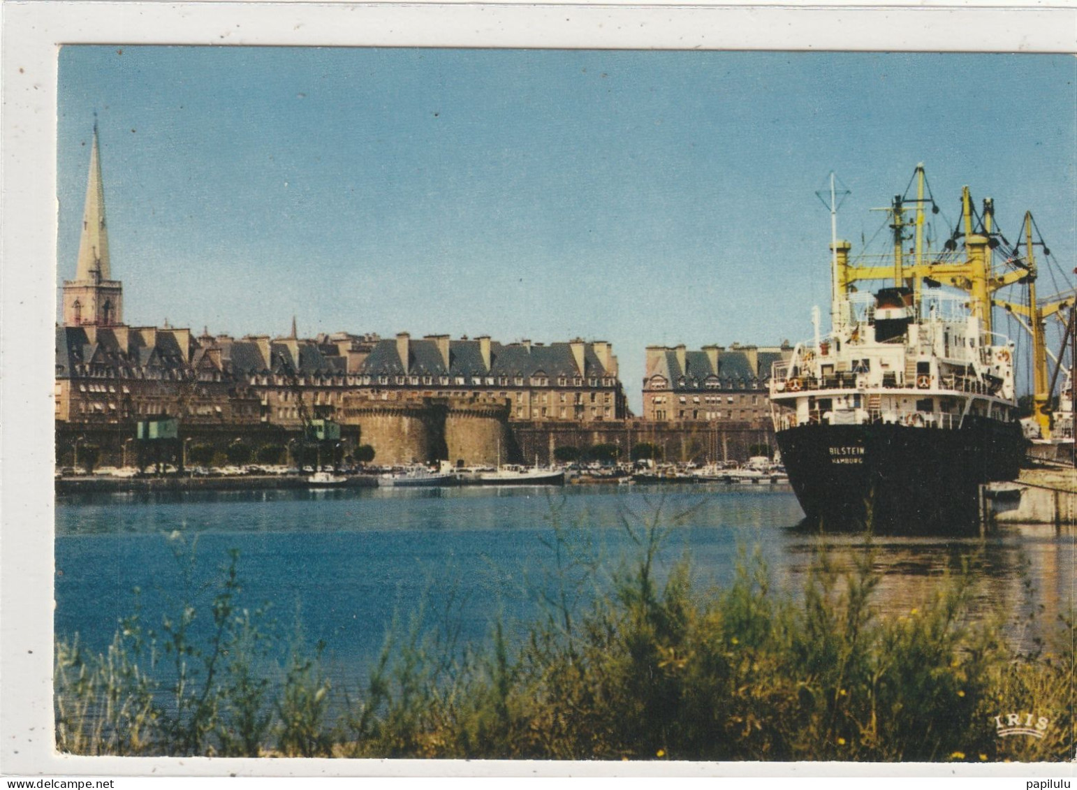 142 DEPT 35 : édit. Cap N° 1328 : Saint Malo En L'Isle Le Port " Le Bilstein Hamburg A Quai " Cargo " - Saint Malo