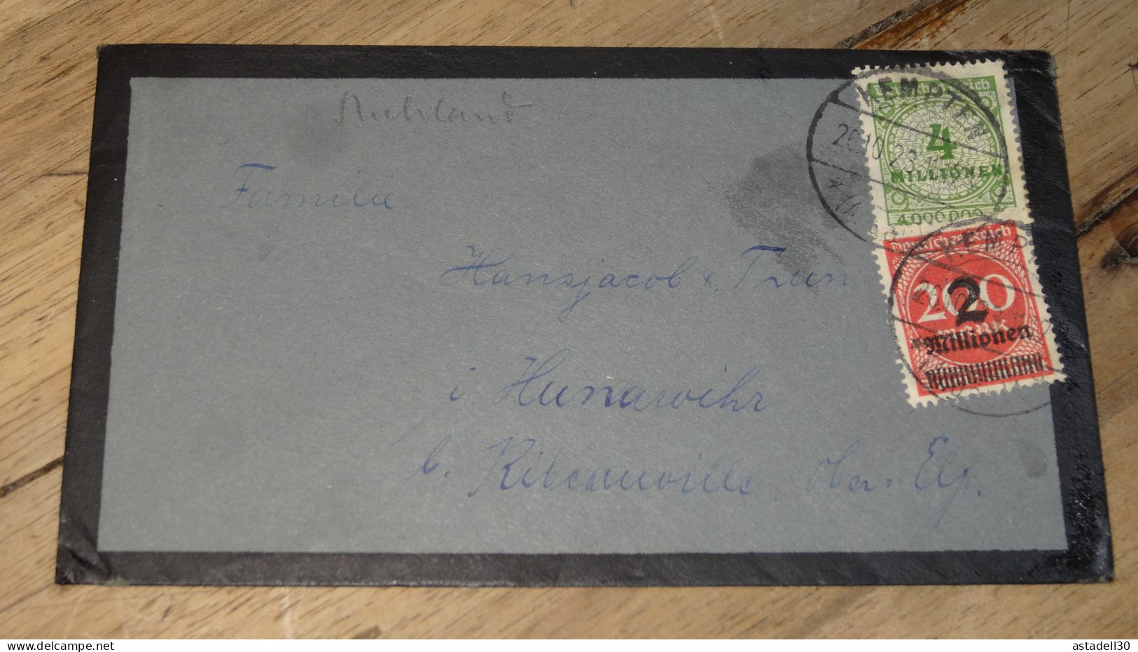 Enveloppe Inflation, DEUTSCHLAND 1923 Kempten ......... ..... 240424 ....... CL-11-1 - Brieven En Documenten