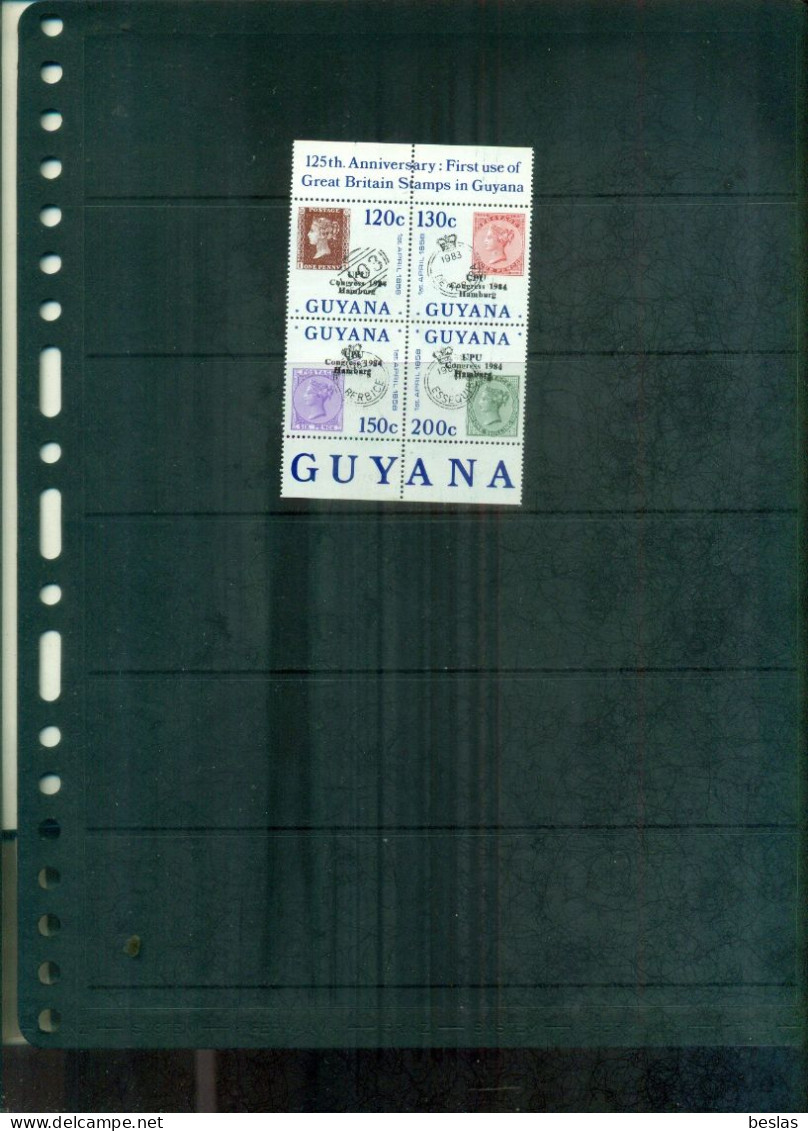 GUYANA  CONGRES UPU HAMBOURG 4 VAL NEUFS A PARTIR DE 0,90 EUROS - Guyane (1966-...)