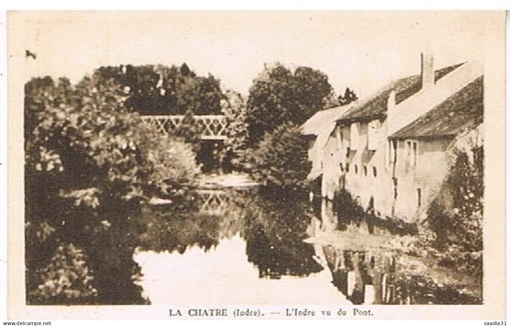 36    LA  CHATRE  L INDRE VU DU PONT - Chateauroux