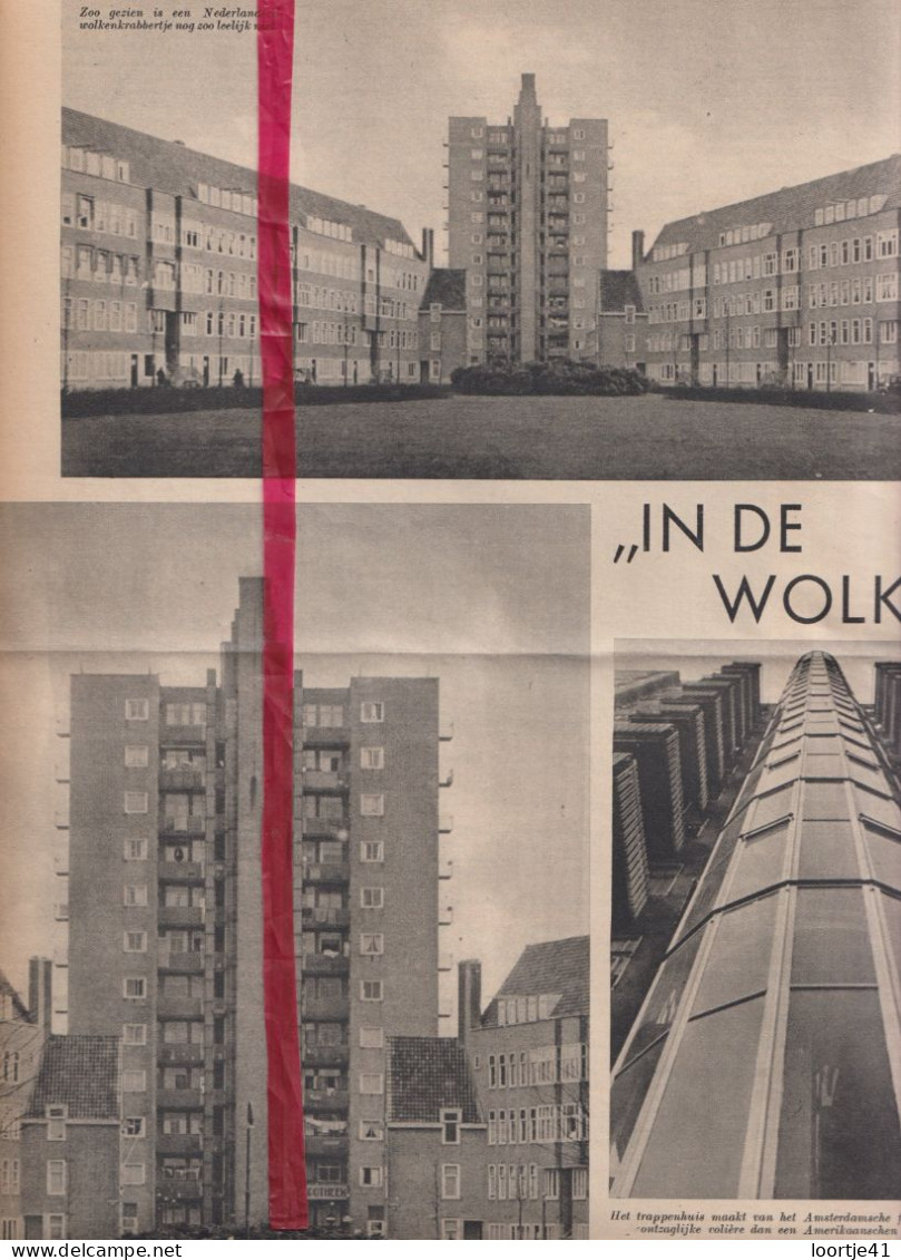 Hoogbouw In Amsterdam - Orig. Knipsel Coupure Tijdschrift Magazine - 1937 - Non Classés