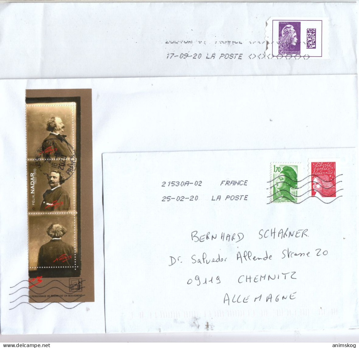 Frankreich, 3 Briefe, Gelaufen / Frankreich, 3 Covers, Postally Used - Lettres & Documents