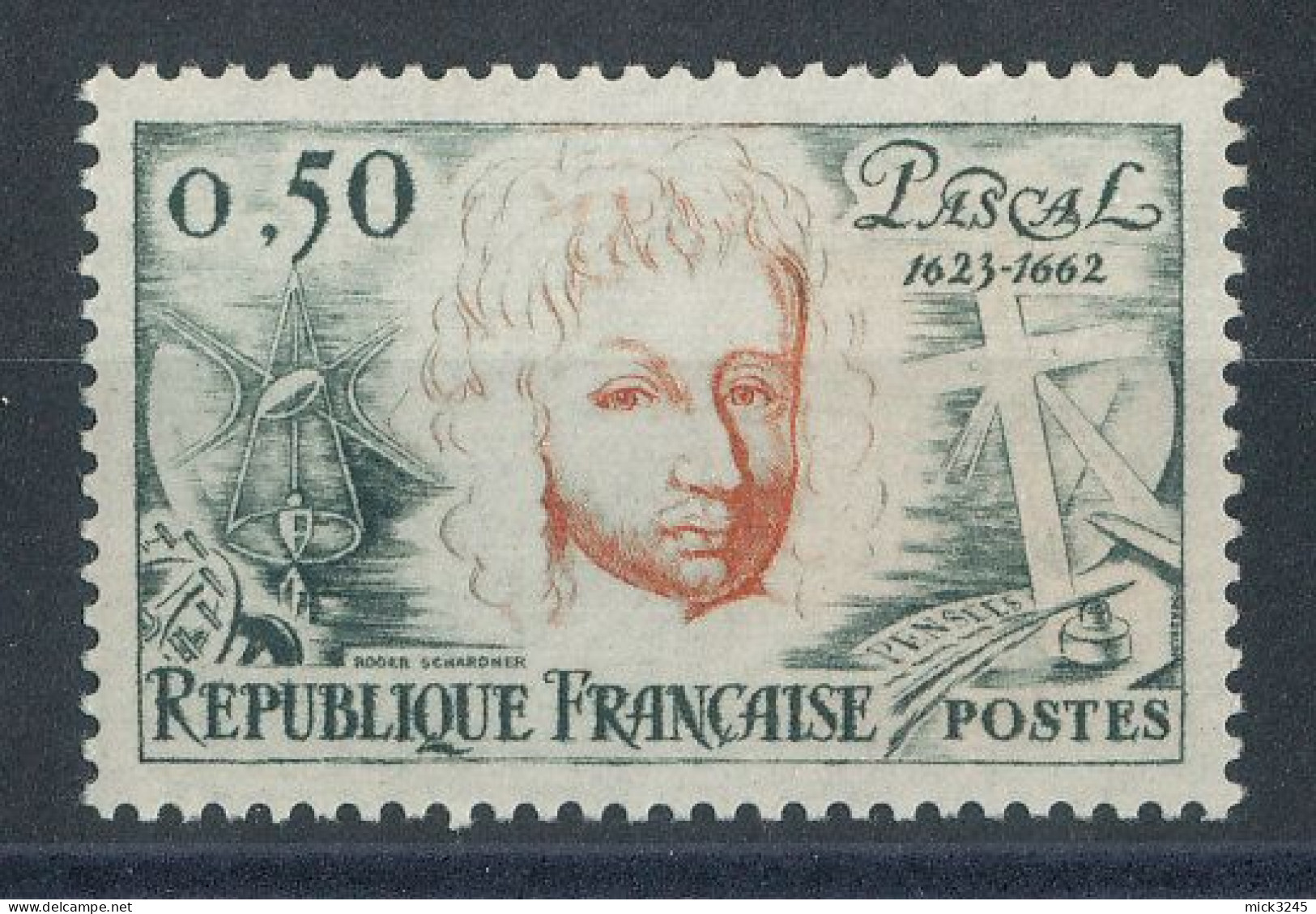 1344** Blaise Pascal - Unused Stamps