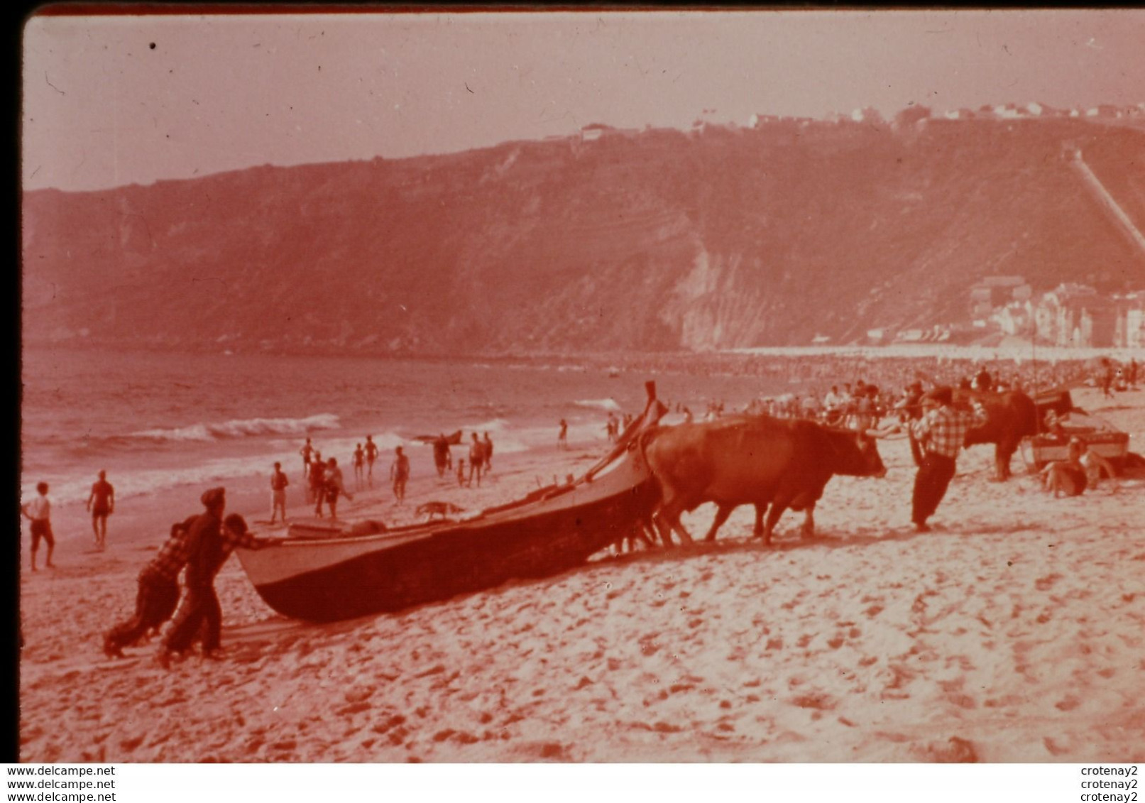 Photo Diapo Diapositive Slide Péninsule Ibérique Espagne Portugal N°11 Pêcheurs à NAZARE VOIR ZOOM - Diapositives (slides)