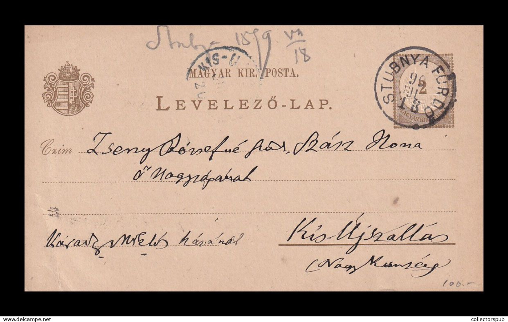 STUBNYAFÜRDŐ 1896. PS Card With Nice PMK - Briefe U. Dokumente