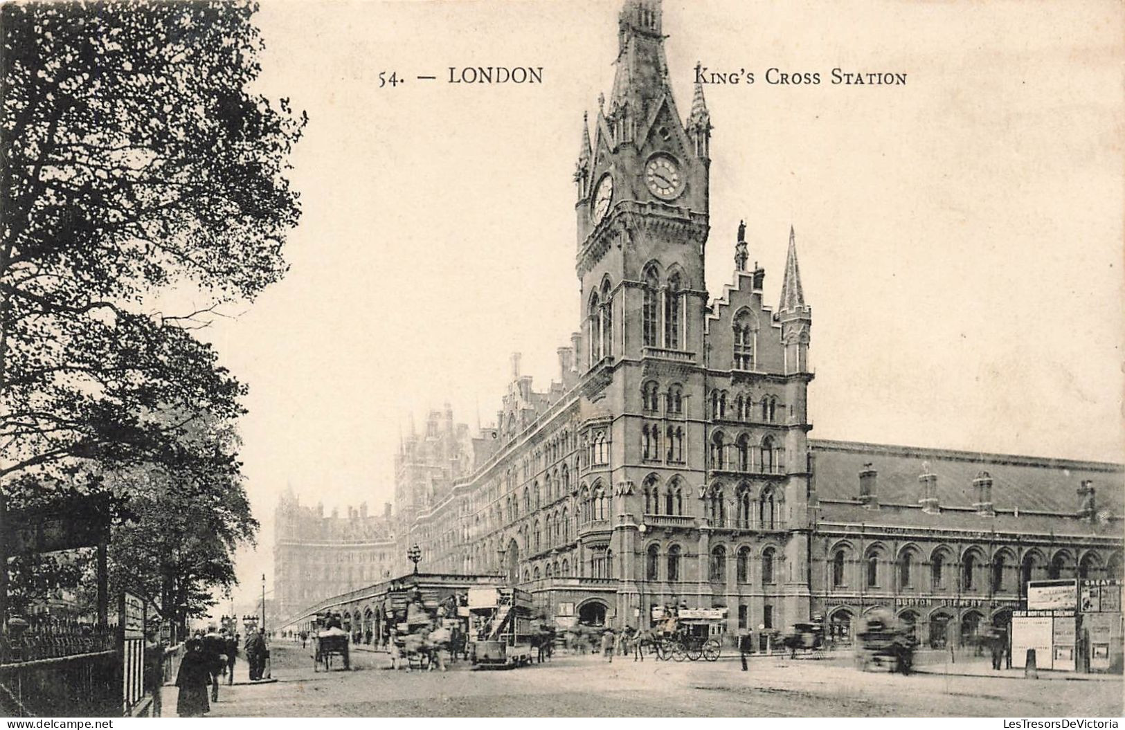 ROYAUME-UNI - London - King's Cross Station - Animé - Vue Générale - Carte Postale Ancienne - Andere & Zonder Classificatie