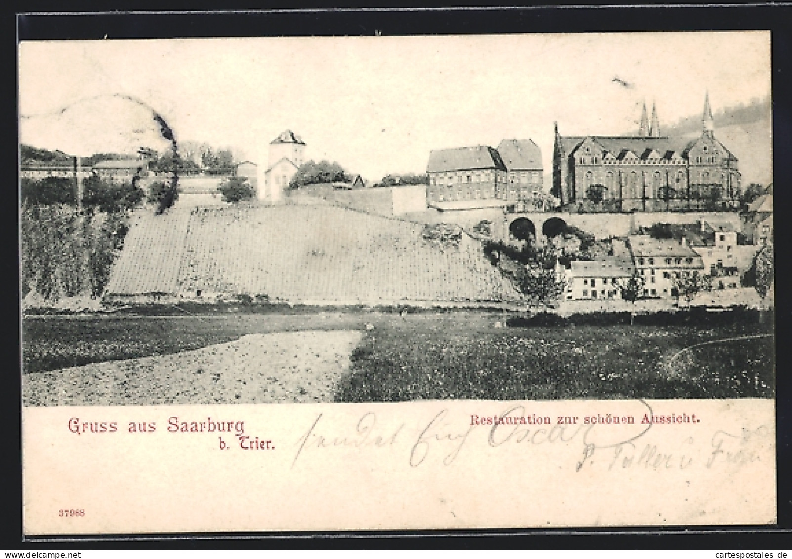 AK Saarburg B. Trier, Restaurant Zur Schönen Aussicht  - Trier