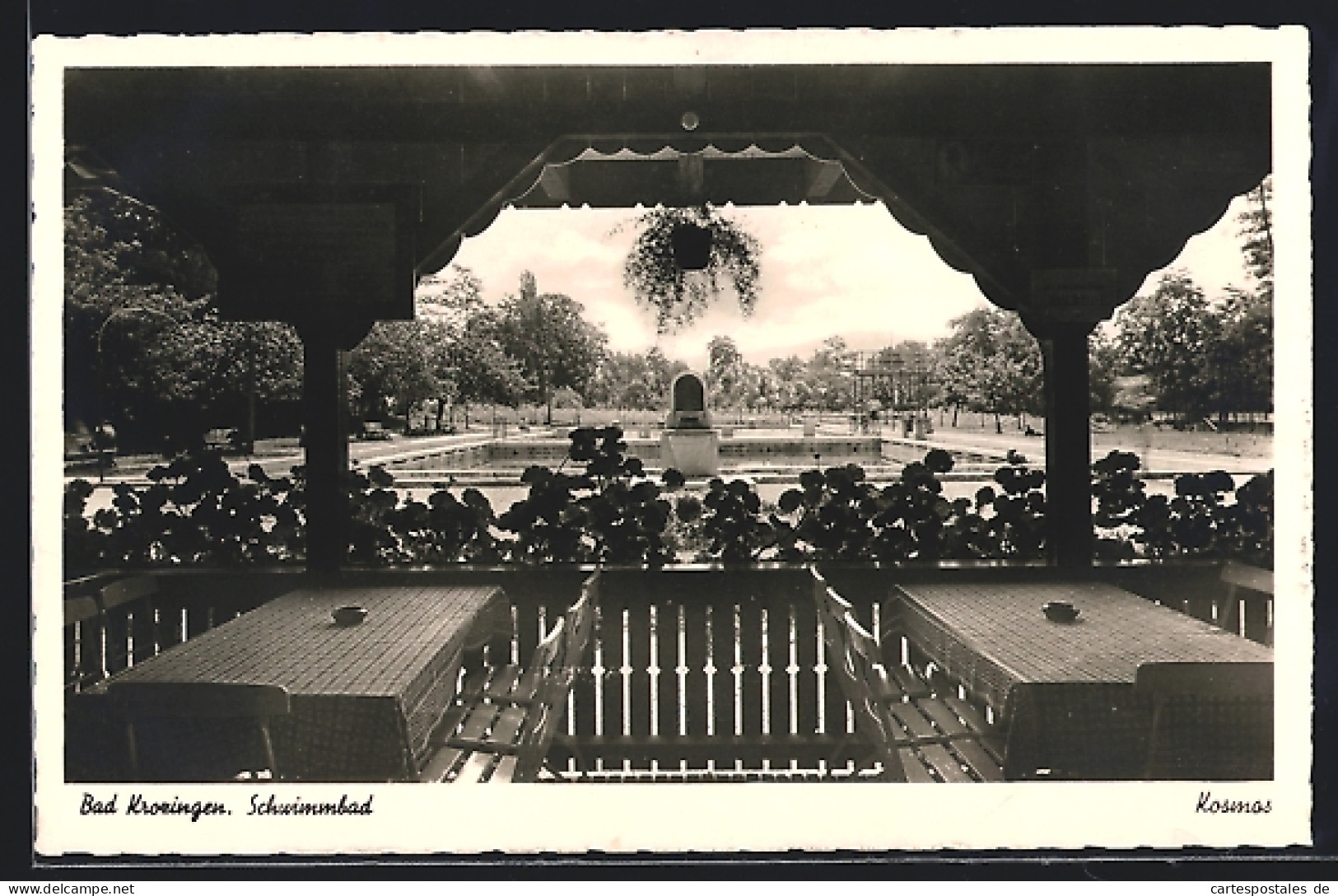 AK Bad Krozingen, Cafe Mit Blick Auf Das Schwimmbad  - Bad Krozingen