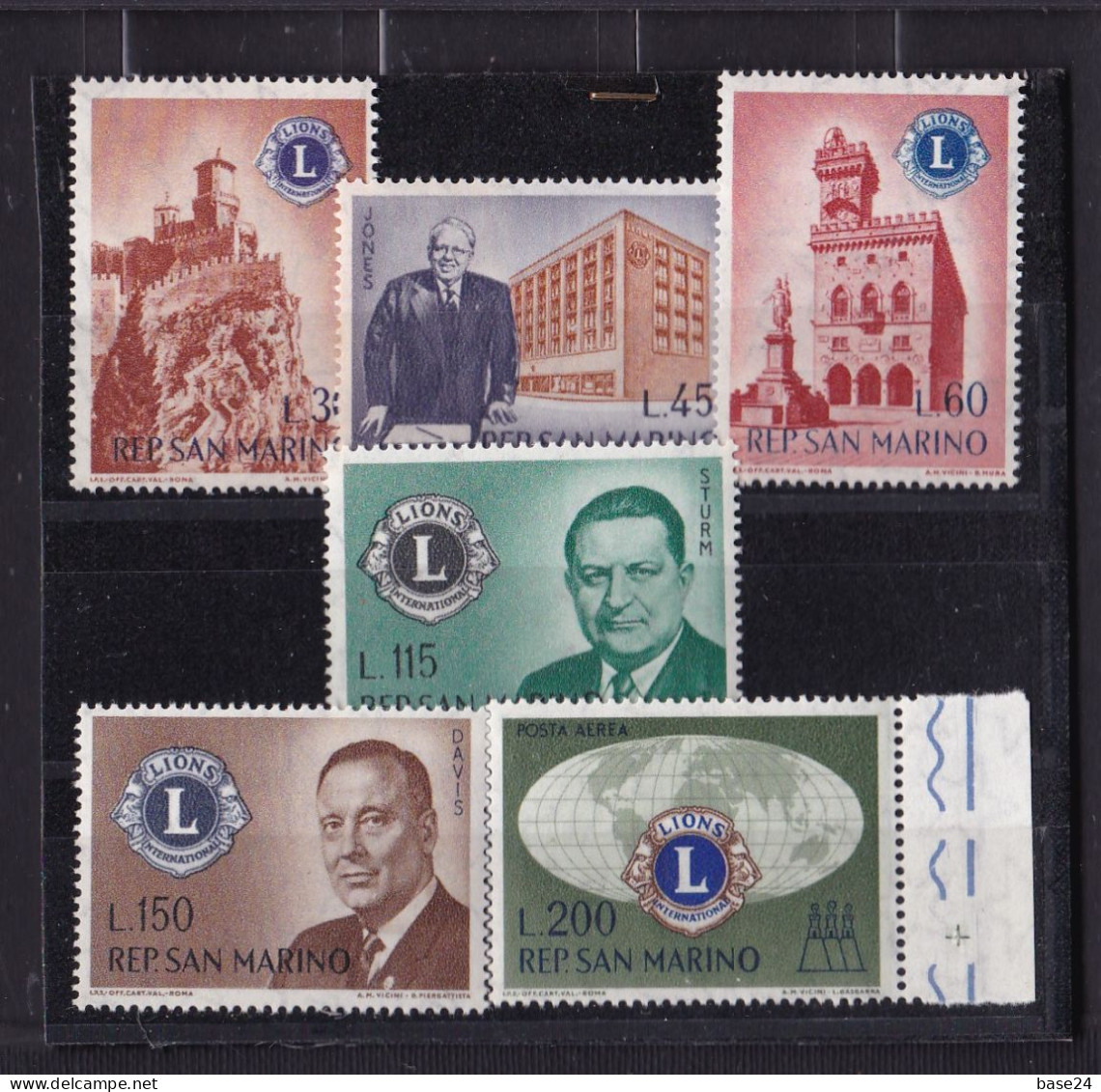 1960 San Marino Saint Marin LIONS CLUB Serie Di 6 Valori MNH** - Unused Stamps