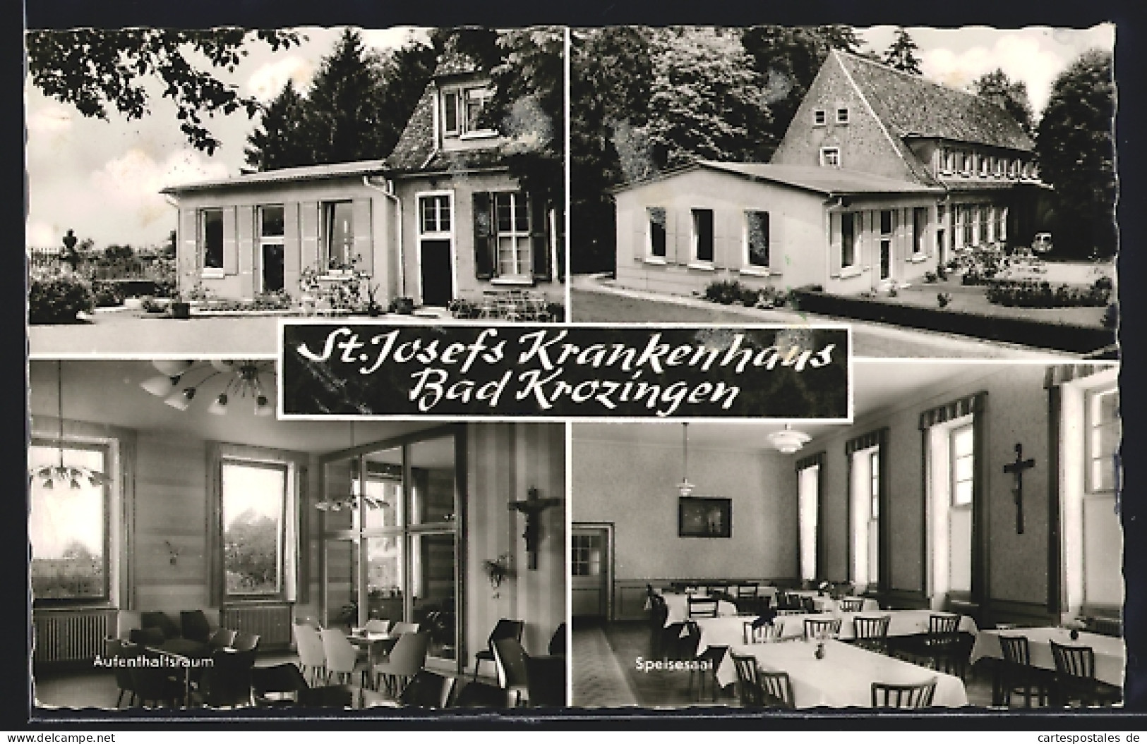 AK Bad Krozingen, St. Josefs Krankenhaus, Innenansichten Aufenthaltsraum Und Speisesaal  - Bad Krozingen