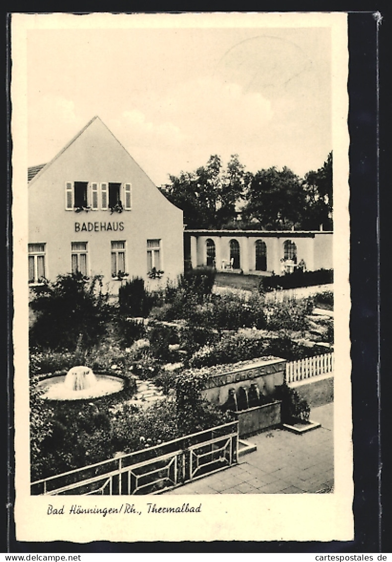 AK Bad Hönningen /Rh., Thermalbad Mit Garten  - Bad Hoenningen