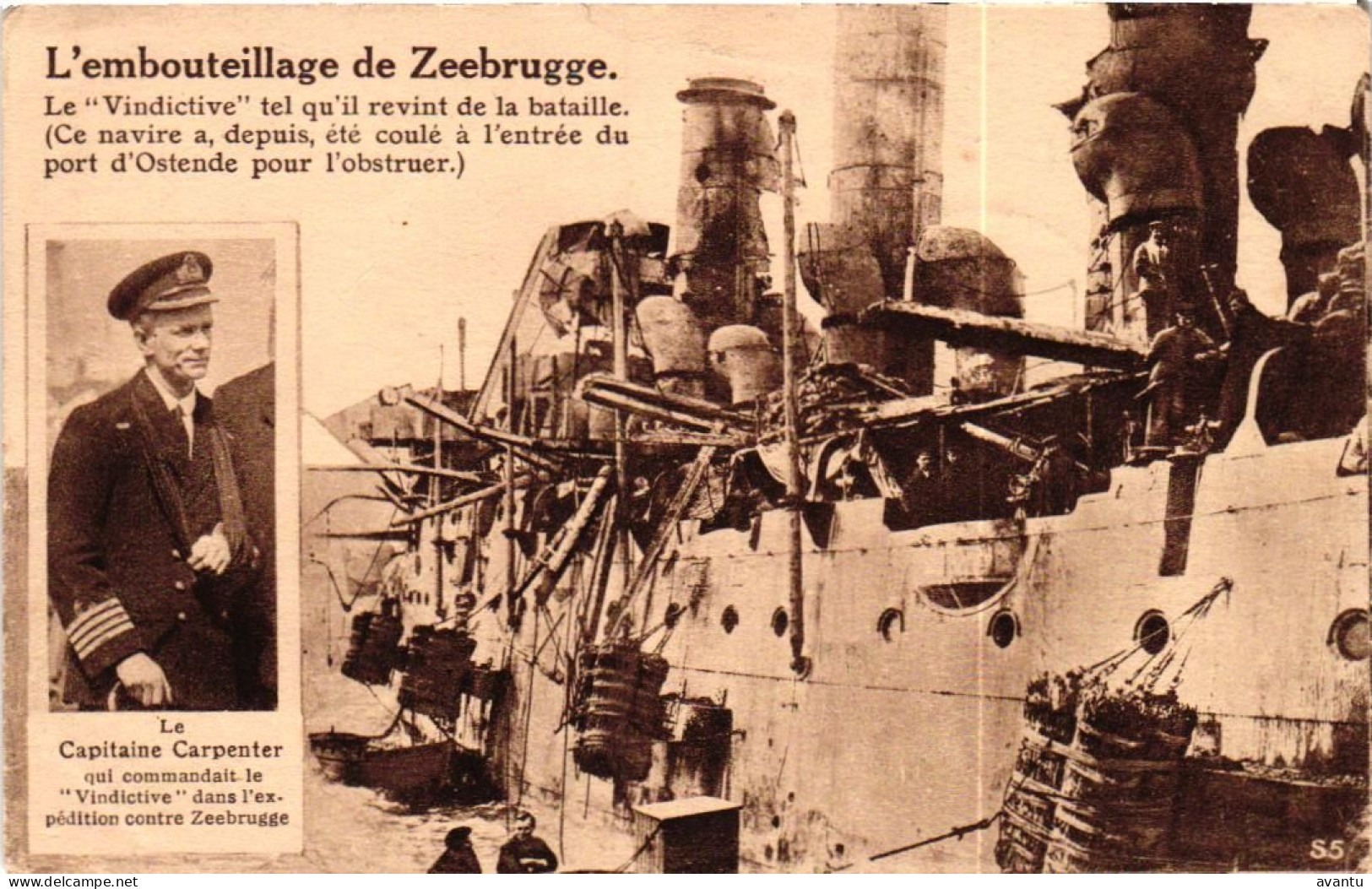 ZEEBRUGGE /  VINDICTIVE EN CPT CARPENTER - Zeebrugge