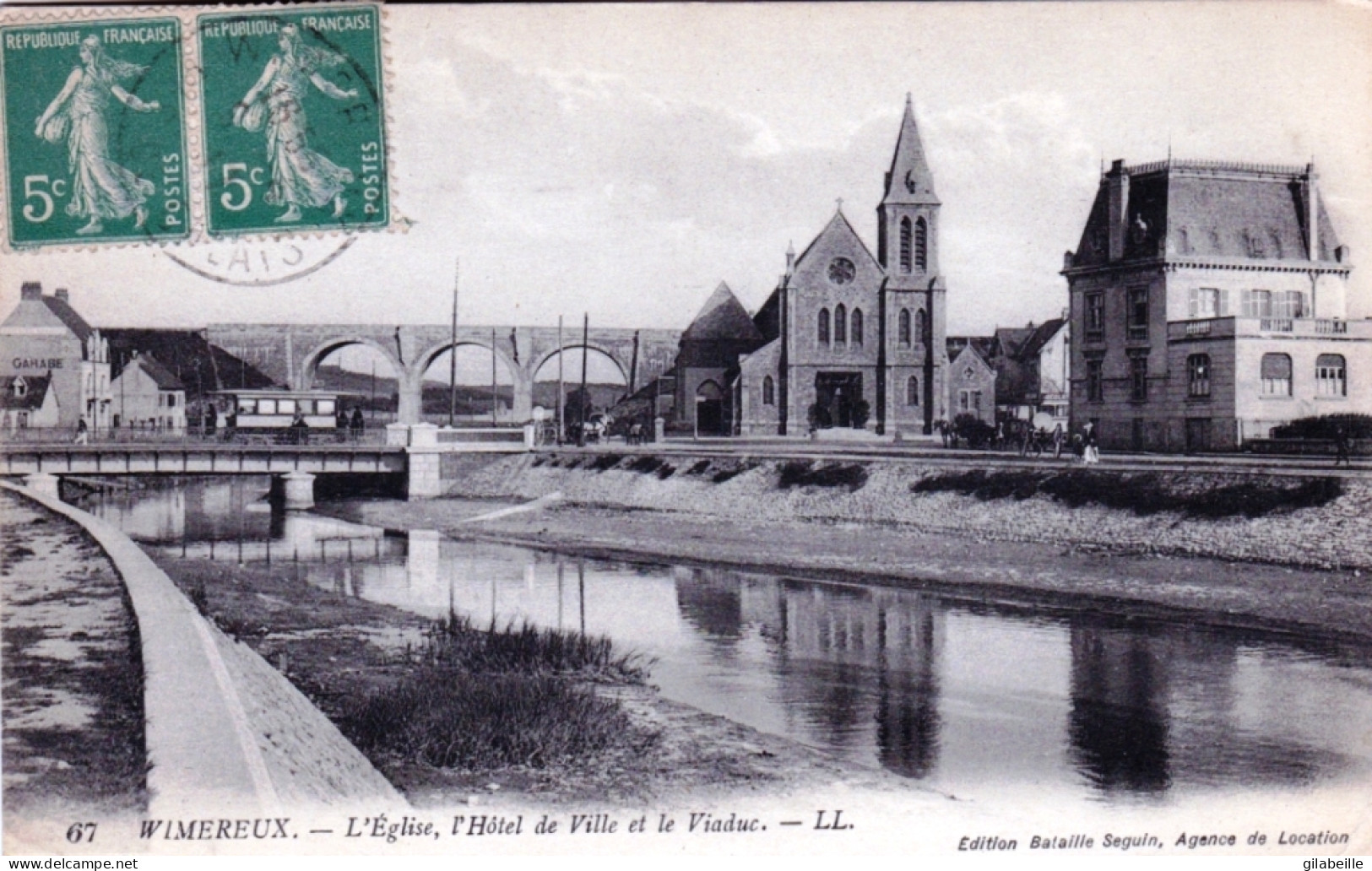 62 - Pas De Calais - WIMEREUX - L'eglise - L'hotel De Ville Et L Viaduc - Sonstige & Ohne Zuordnung