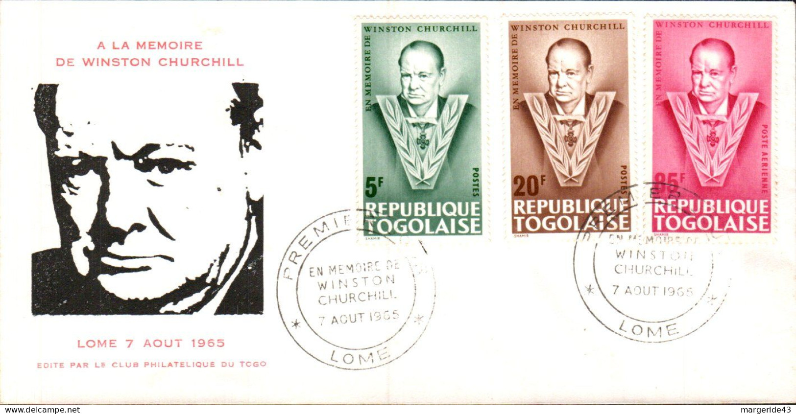 TOGO FDC 1965 WINSTON CHURCHILL - Sir Winston Churchill