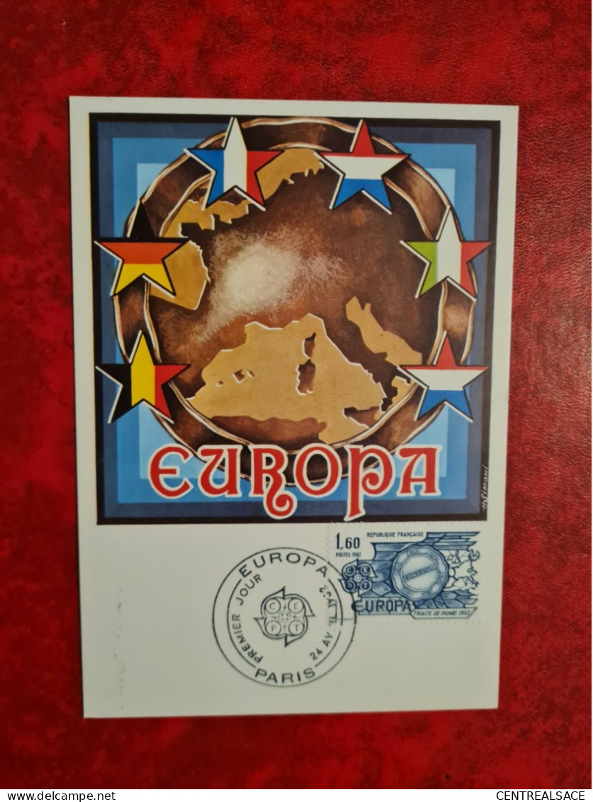Carte Maximum 1982 PARIS EUROPA TRAITE DE ROME - 1980-1989