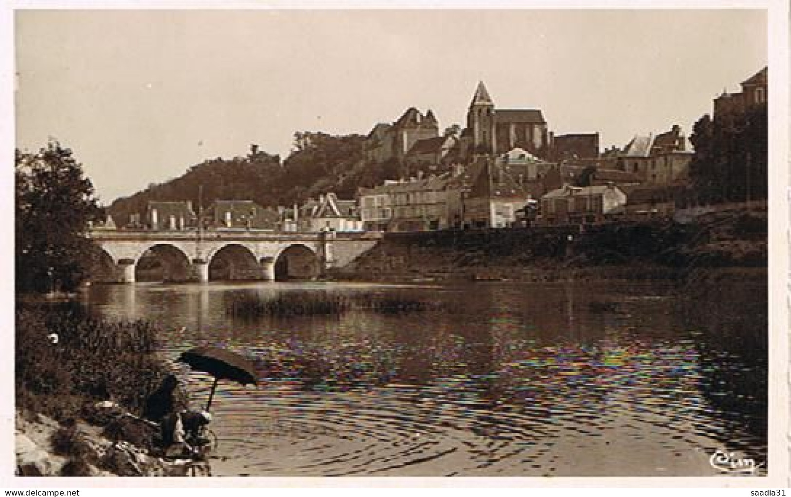 36   LE  BLANC LE VIEUX CHATEAU ET LE PONT  1937 - Le Blanc