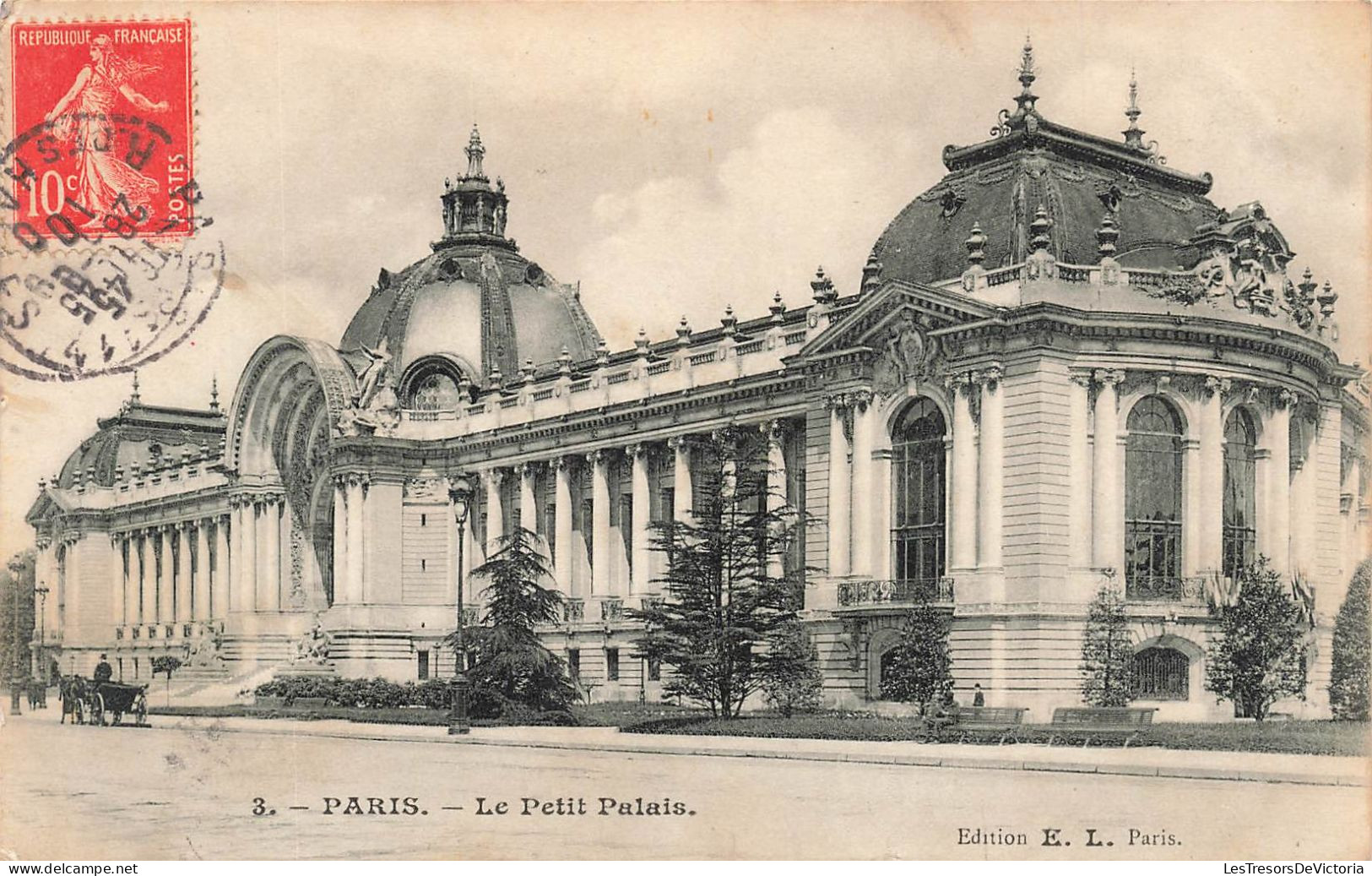 FRANCE - Paris - Vue Sur Le Petit Palais - Animé  - Carte Postale Ancienne - Autres Monuments, édifices