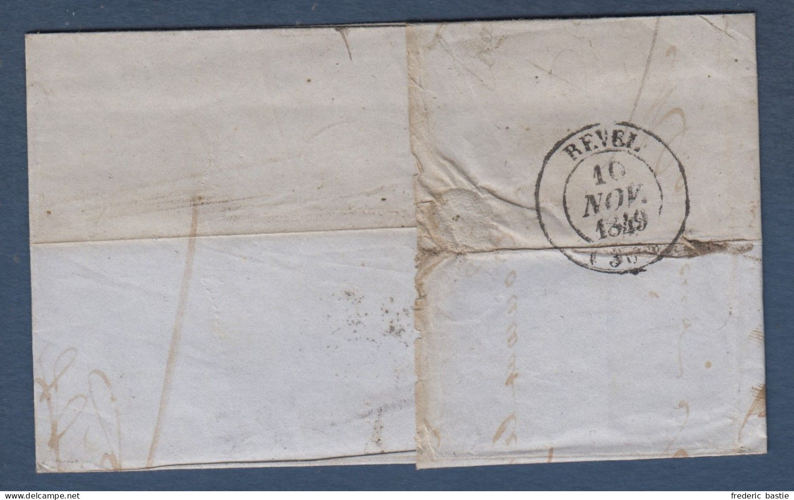 Haute Garonne - Cérès N° 3 ( Au Filet En Bas ) Sur Lettre De Toulouse Pour Revel - 1849-1876: Periodo Clásico