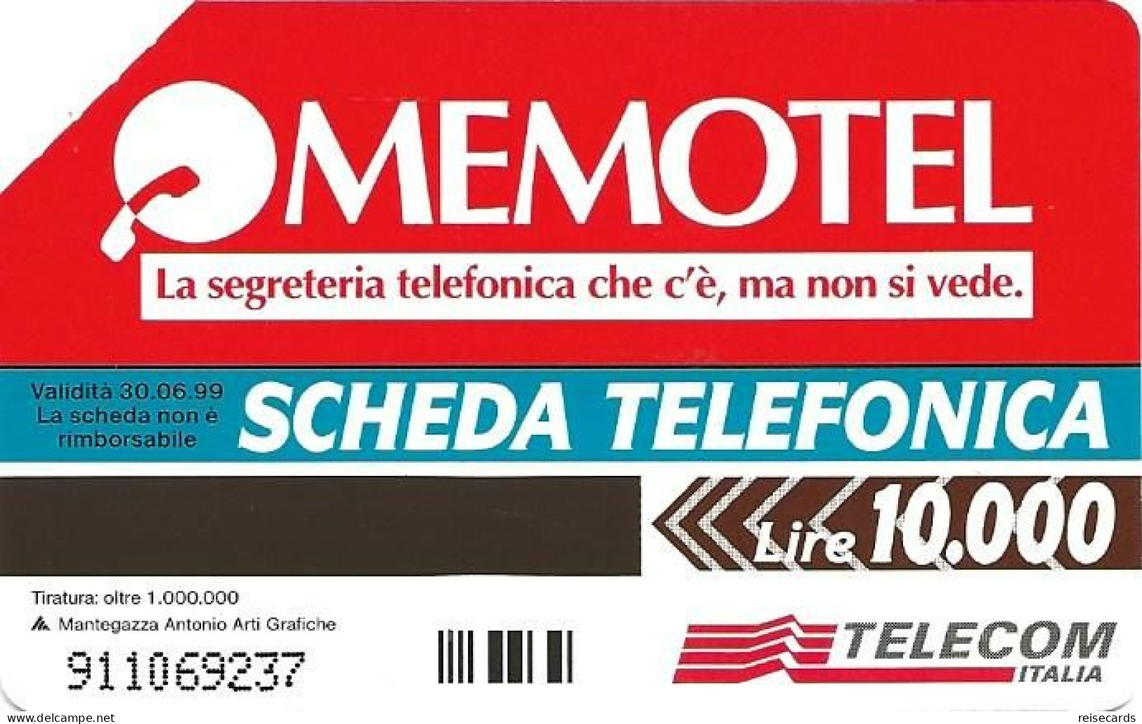 Italy: Telecom Italia - Servizio Di Segreteria Telefonica Centralizzata - Public Advertising