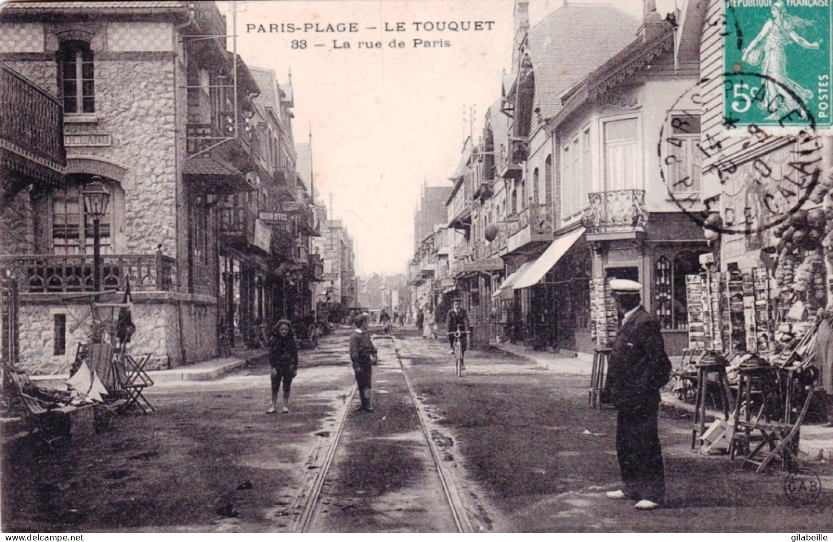 62 - Pas De Calais -  LE TOUQUET - PARIS PLAGE - La Rue De Paris - Marchand De Cartes Postales - Le Touquet