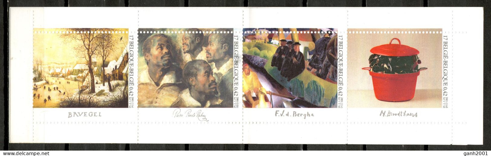 Belgium 2001 Bélgica / Modern Art Booklet MNH Carnet Arte Moderno Moderne Kunst / Lq04  37-21 - Other & Unclassified