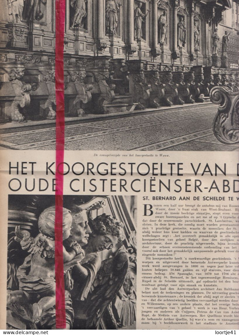 Wouw - Koorgestoelte Cisterciënser Abdij - Orig. Knipsel Coupure Tijdschrift Magazine - 1936 - Ohne Zuordnung