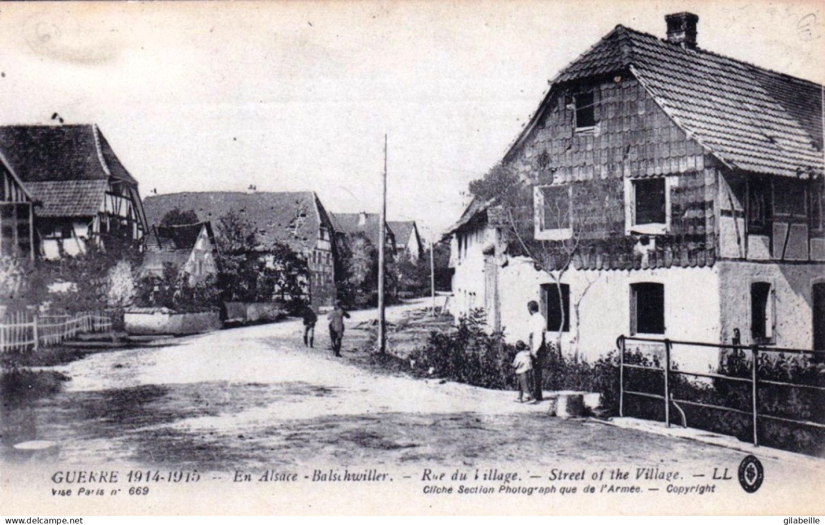 68 - Haut Rhin - Guerre 1914 -  Alsace - BITSCHWILLER Les THANN -   Rue Du Village - Sonstige & Ohne Zuordnung