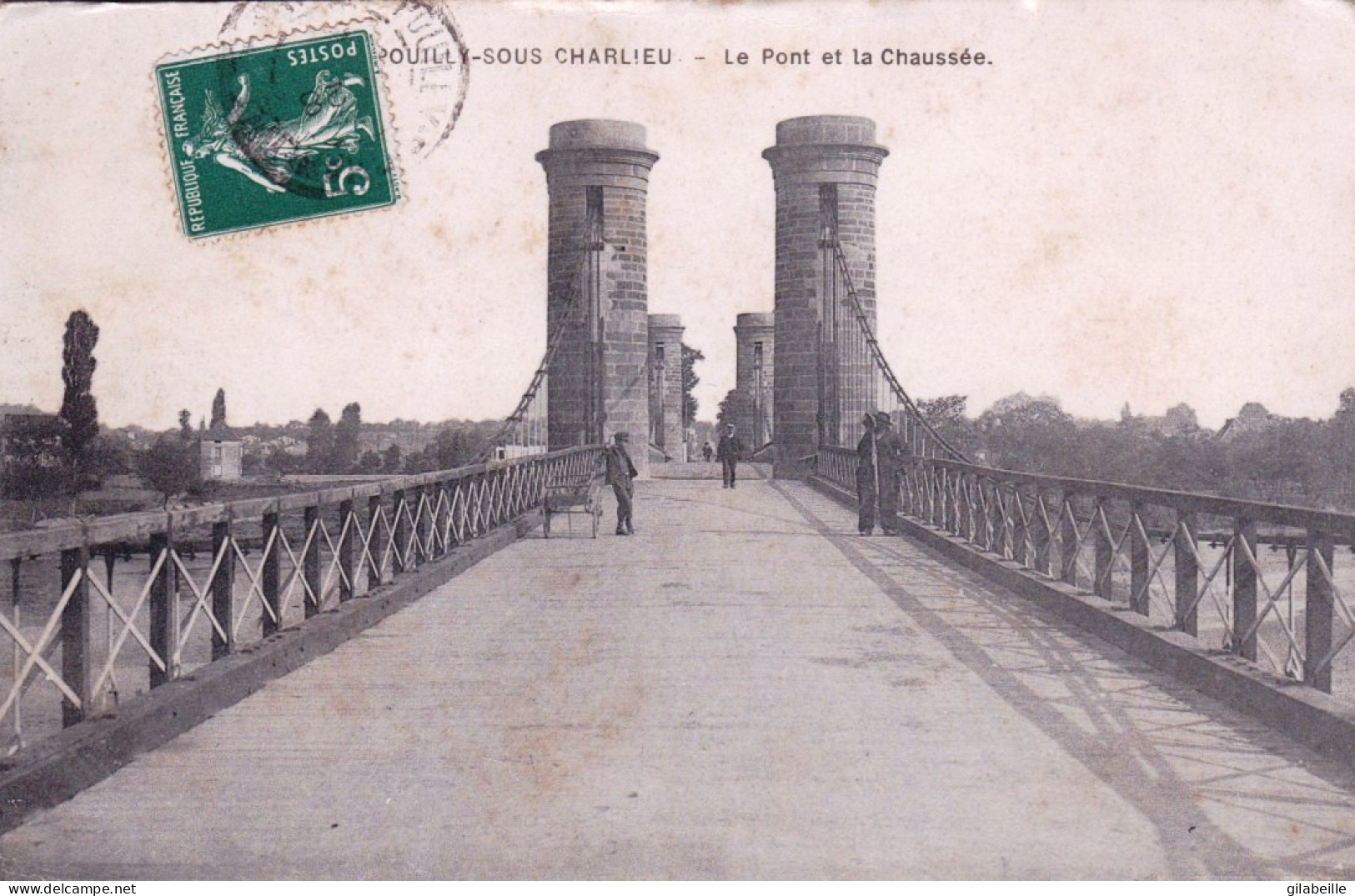 42 - Loire -  POUILLY  Sous CHARLIEU - Le Pont Et La Chaussée - Other & Unclassified