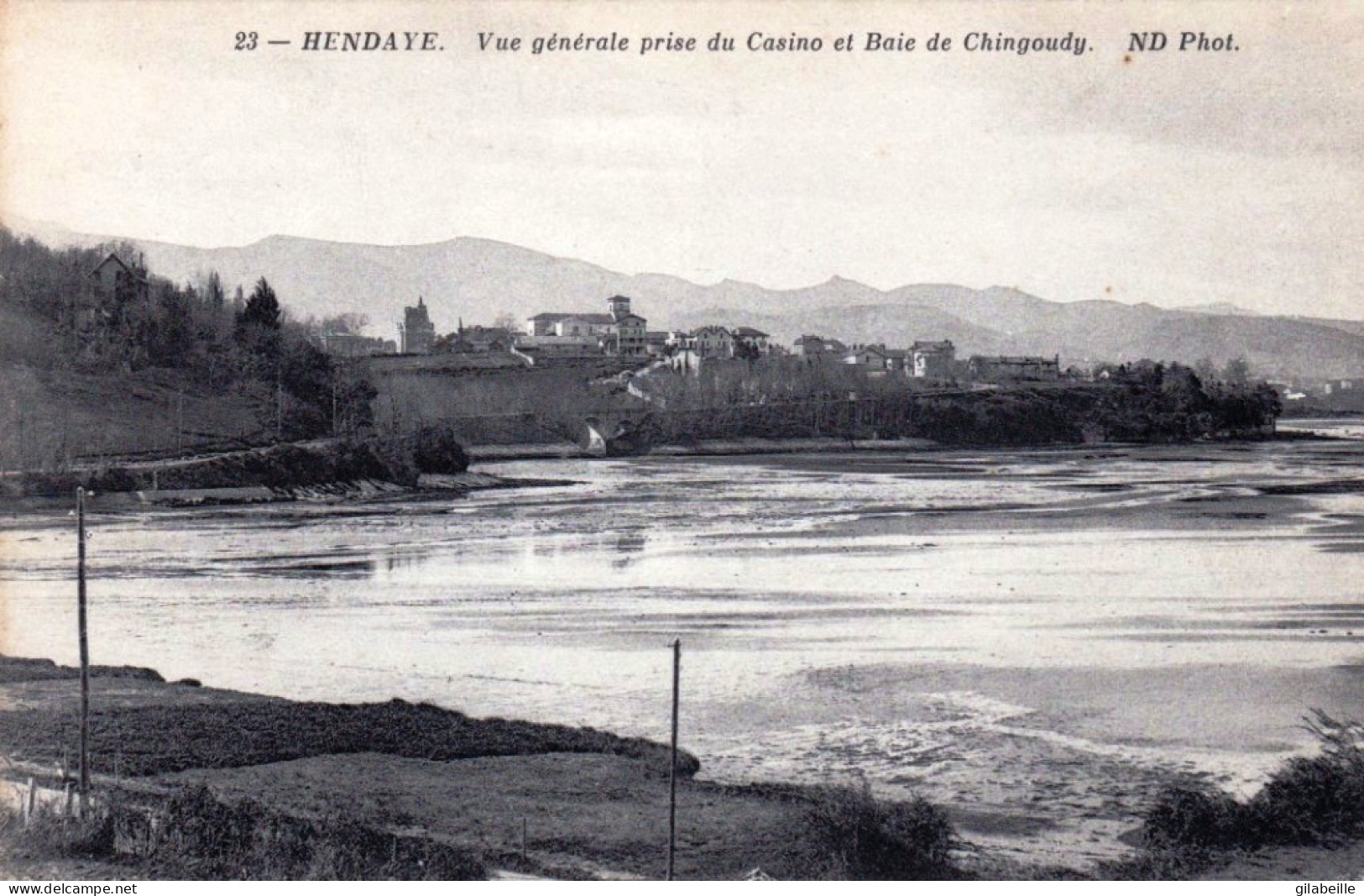 64 -  HENDAYE - Vue Generale Prise Du Casino Et Baie De Chingoudy - Hendaye