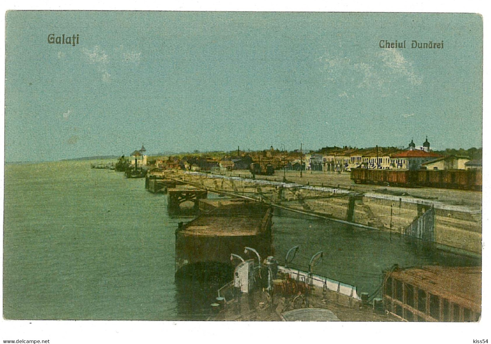 RO 83 - 3791 GALATI, Cheiul Dunarii, Romania - Old Postcard - Used - 1916 - Romania