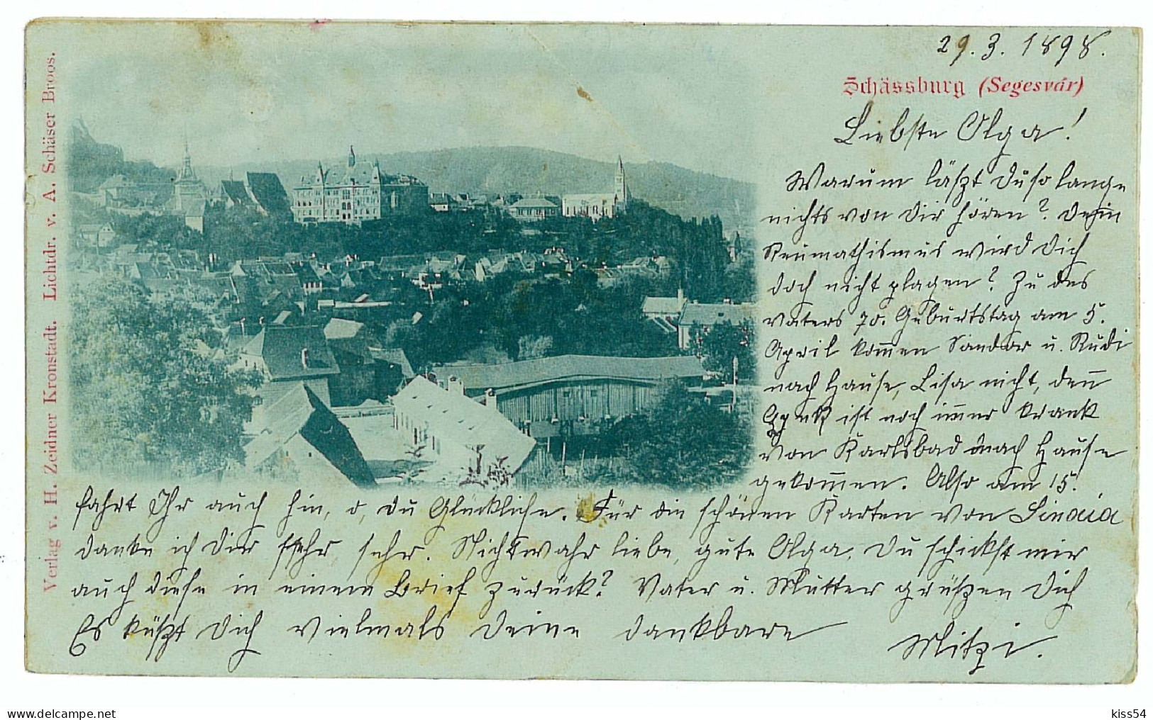 RO 83 - 7193 SIGHISOARA, Panorama, Litho, Romania - Old Postcard - Used - 1898 - Romania