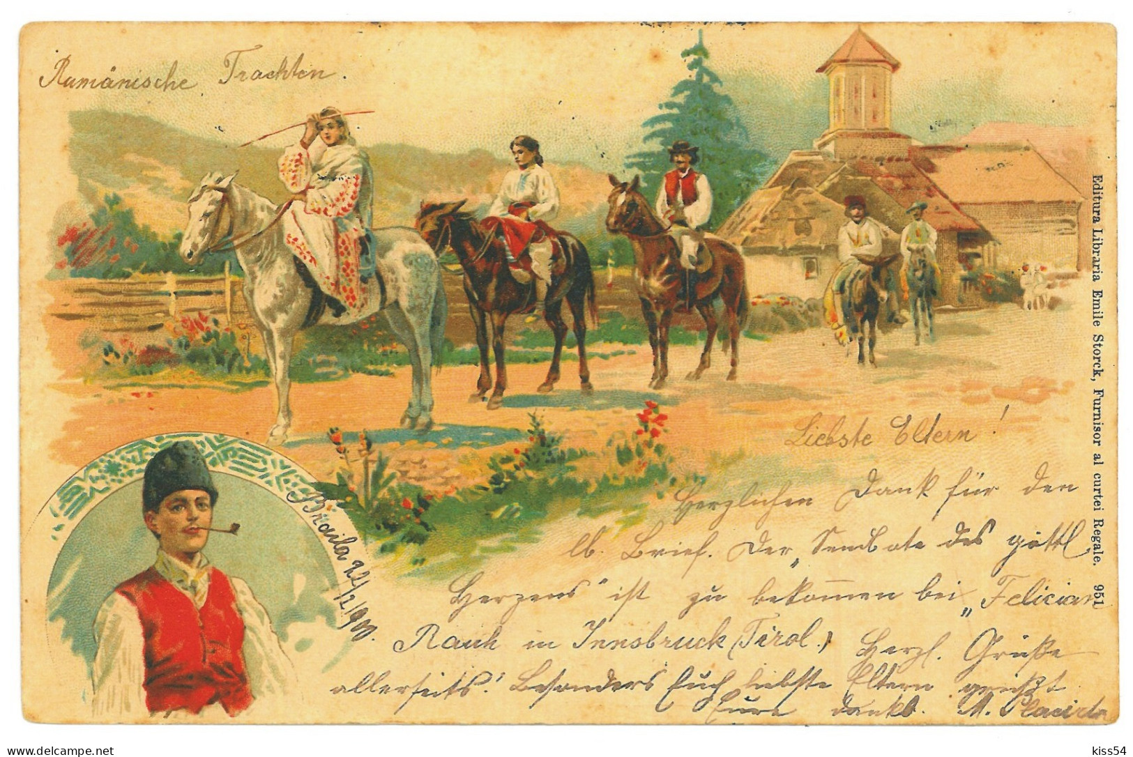 RO 83 - 20284 ETHNIC, Family, Litho, Romania - Old Postcard - Used - 1900 - Rumänien