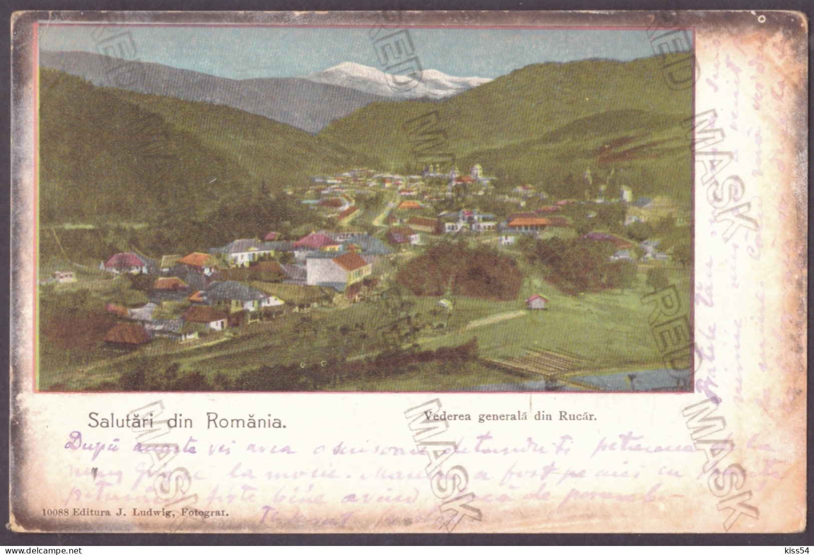 RO 83 - 25085 RUCAR, Arges, Panorama, Litho, Romania - Old Postcard - Used - 1901 - Roemenië