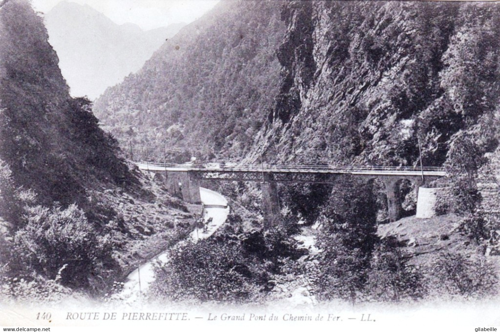 65 - Hautes Pyrenées - Route De Pierrefitte-Nestalas - Le Grand Pont Du Chemin De Fer - Other & Unclassified