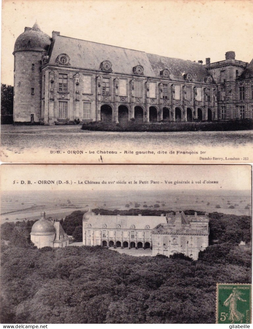 79 - Deux Sevres - OIRON - Le Chateau - LOT 2 CARTES - Sonstige & Ohne Zuordnung