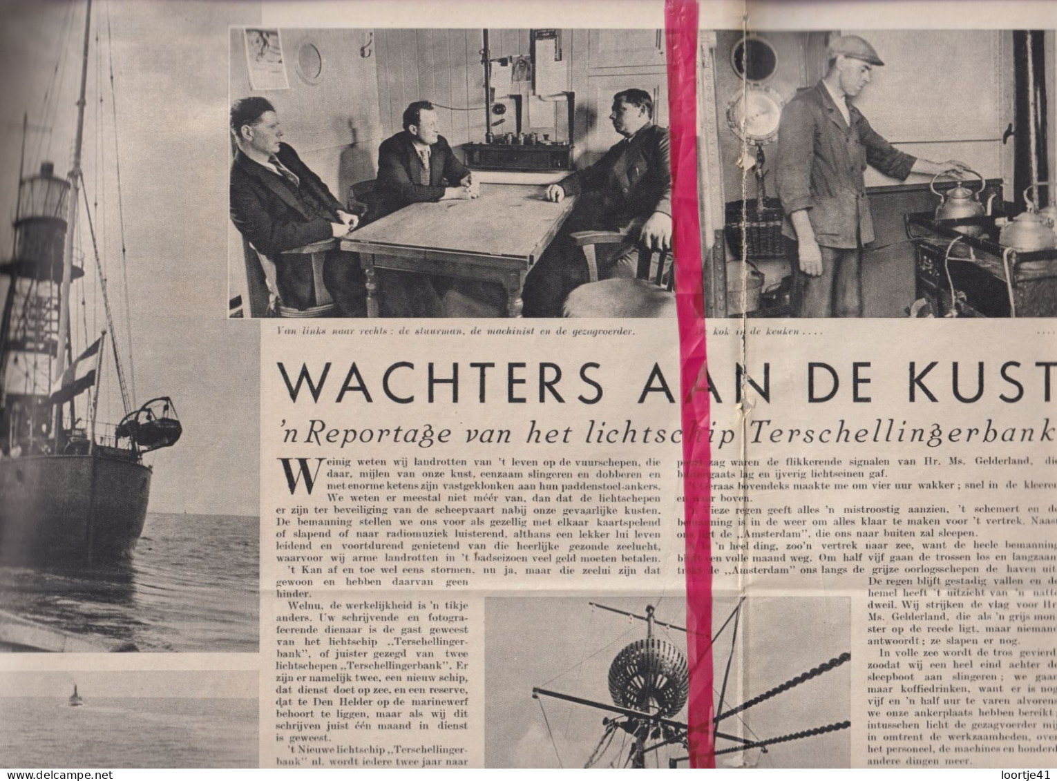 Lichtschip Terschellingerbank - Orig. Knipsel Coupure Tijdschrift Magazine - 1936 - Non Classés