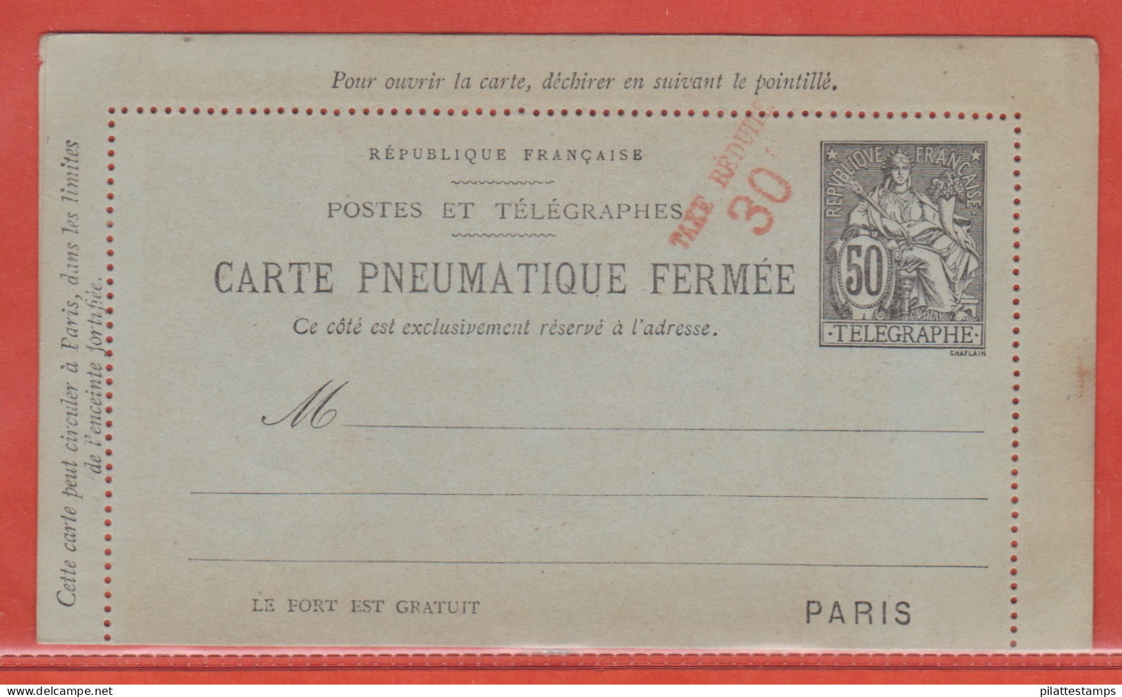 France Entier Postal 2551 CLPP Type Chaplain - Altri & Non Classificati