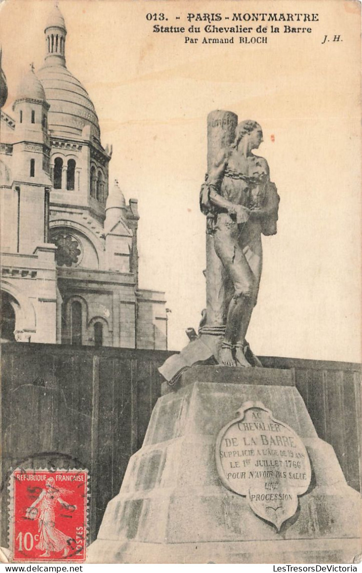 FRANCE - Paris - Montmartre - Statue Du Chevalier De La Barre Par Armand Blochi - J.H - Carte Postale Ancienne - Altri Monumenti, Edifici