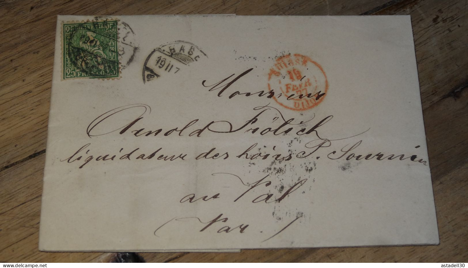 Lettre De SUISSE, Basel 1877 ......... ..... 240424 ....... CL-12-4 - Covers & Documents