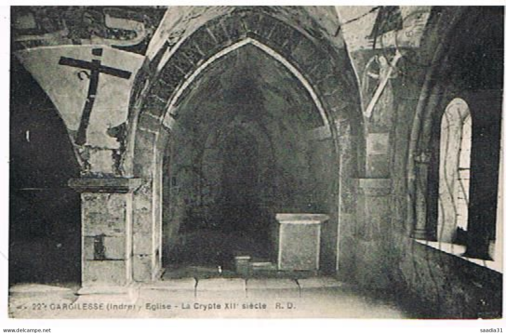 36   GARGILESSE EGLISE LA CRYPTE XII°  1930 - Sonstige & Ohne Zuordnung