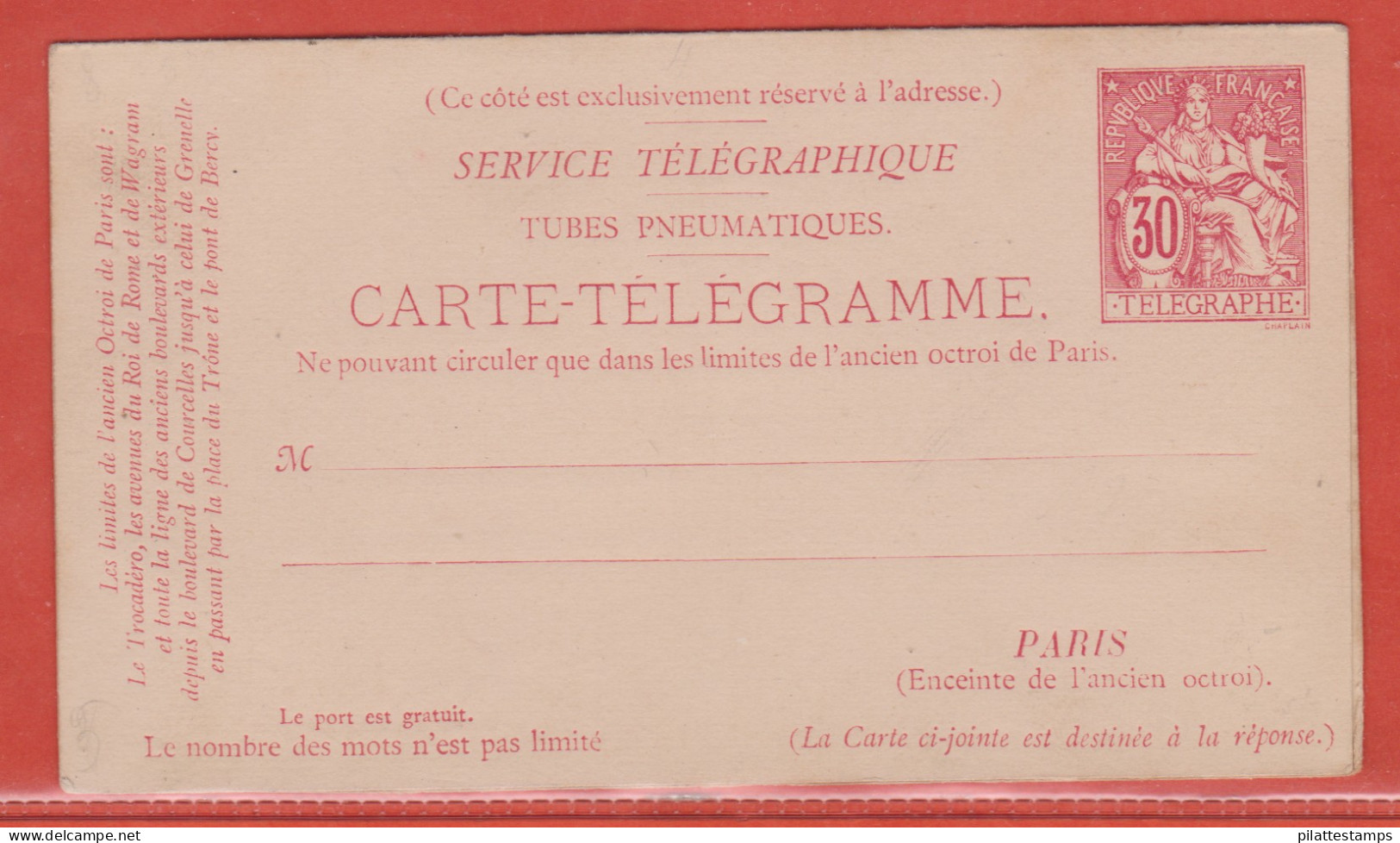 France Entier Postal 2502 CPRP Type Chaplain - Autres & Non Classés