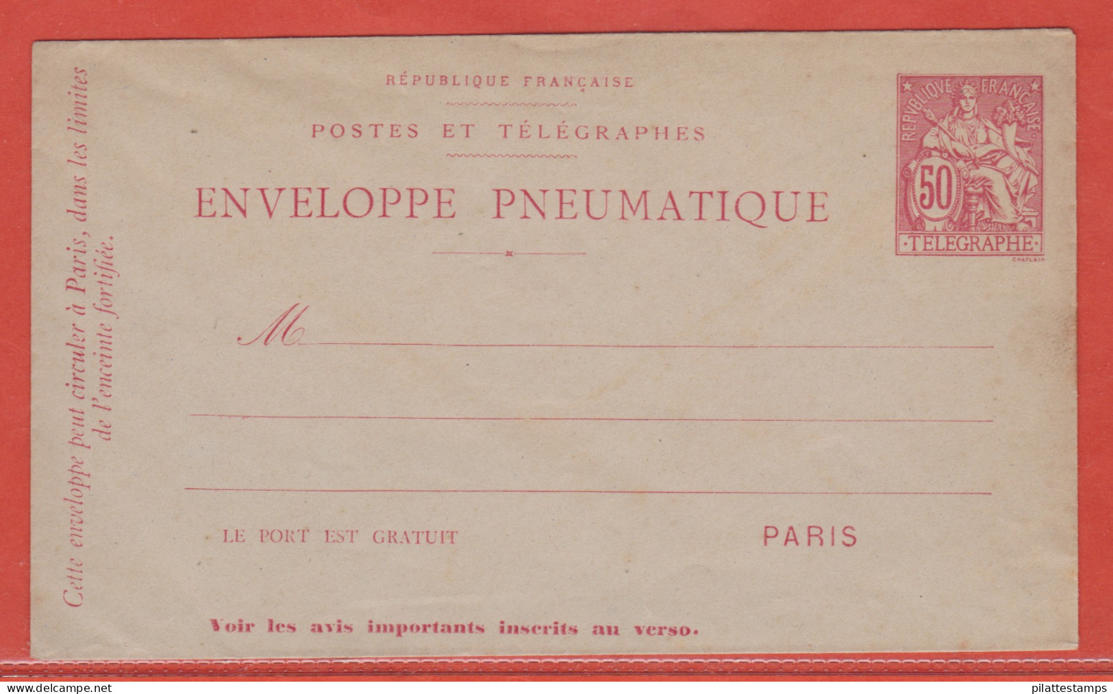France Entier Postal 2764 EPP Avec Date Type Chaplain - Other & Unclassified