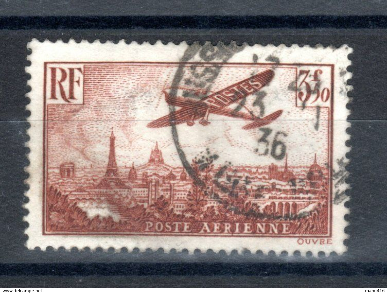 France PA N°13 Oblitéré, Cote : 27 Euros. Port Offert. - 1927-1959 Used