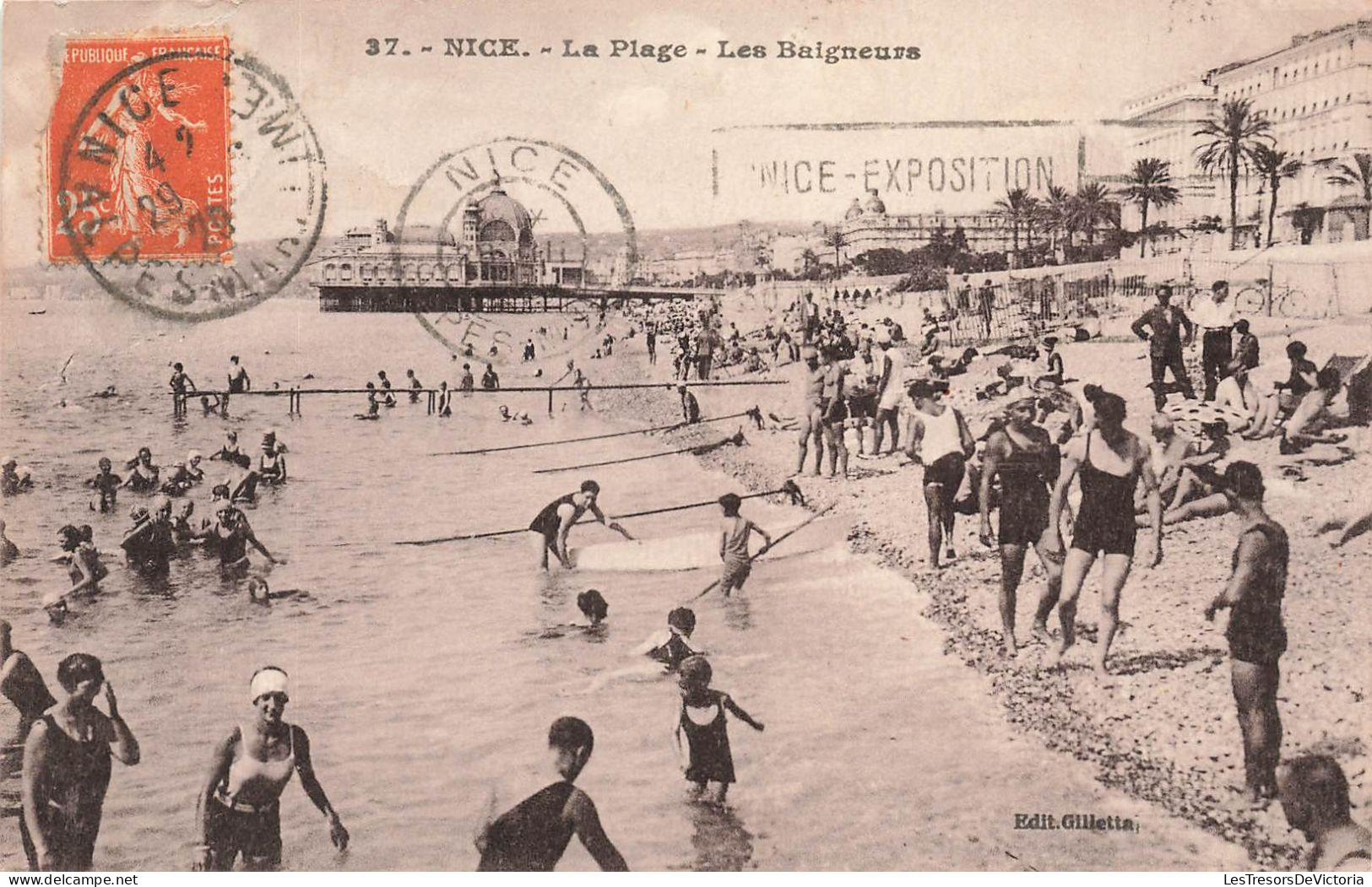 FRANCE - Nice - La Plage - Les Baigneurs - Animé - Carte Postale Ancienne - Sonstige & Ohne Zuordnung