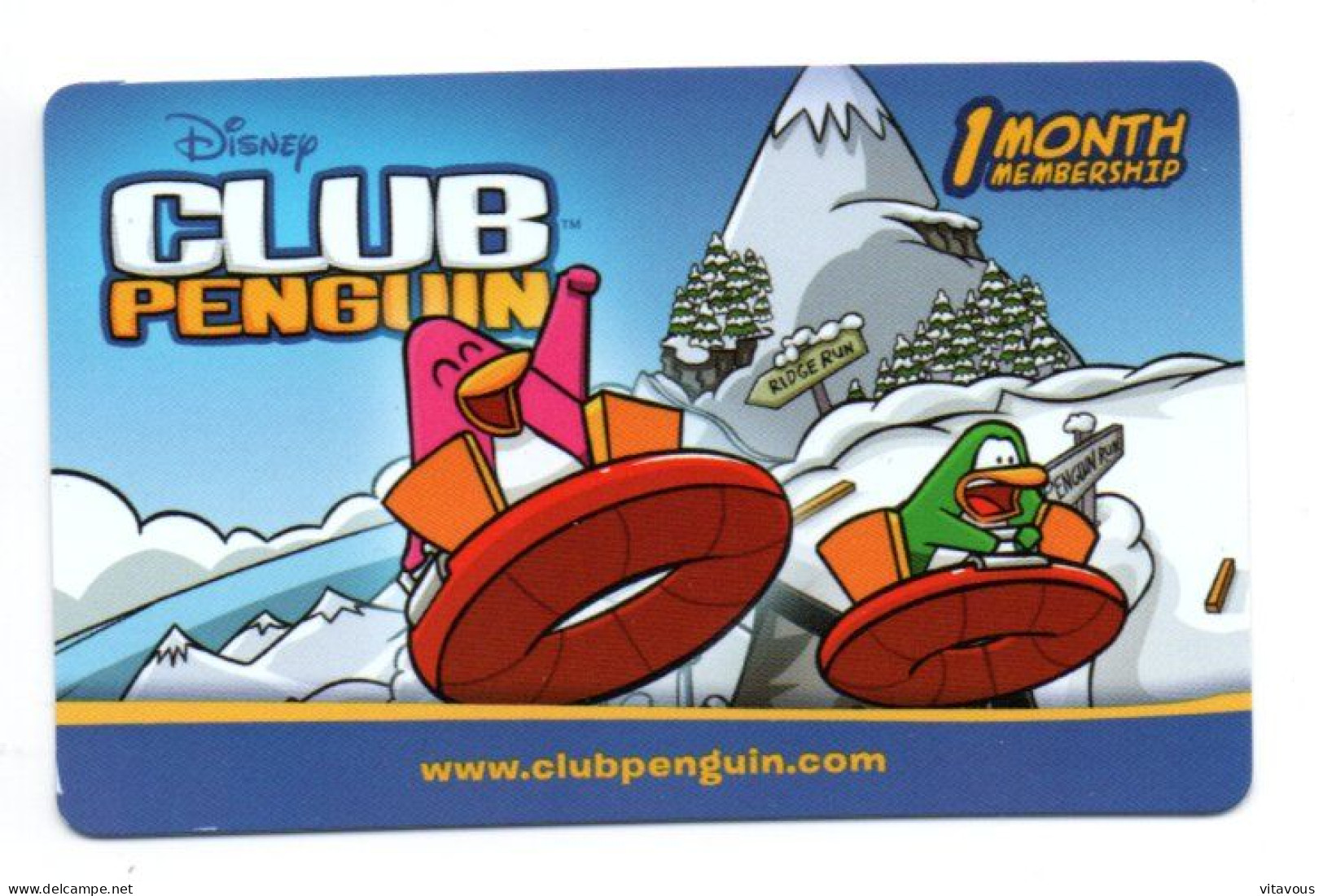 Disney Club Penguin Carte Cadeau Gift Card  (K 281) - Cartes Cadeaux