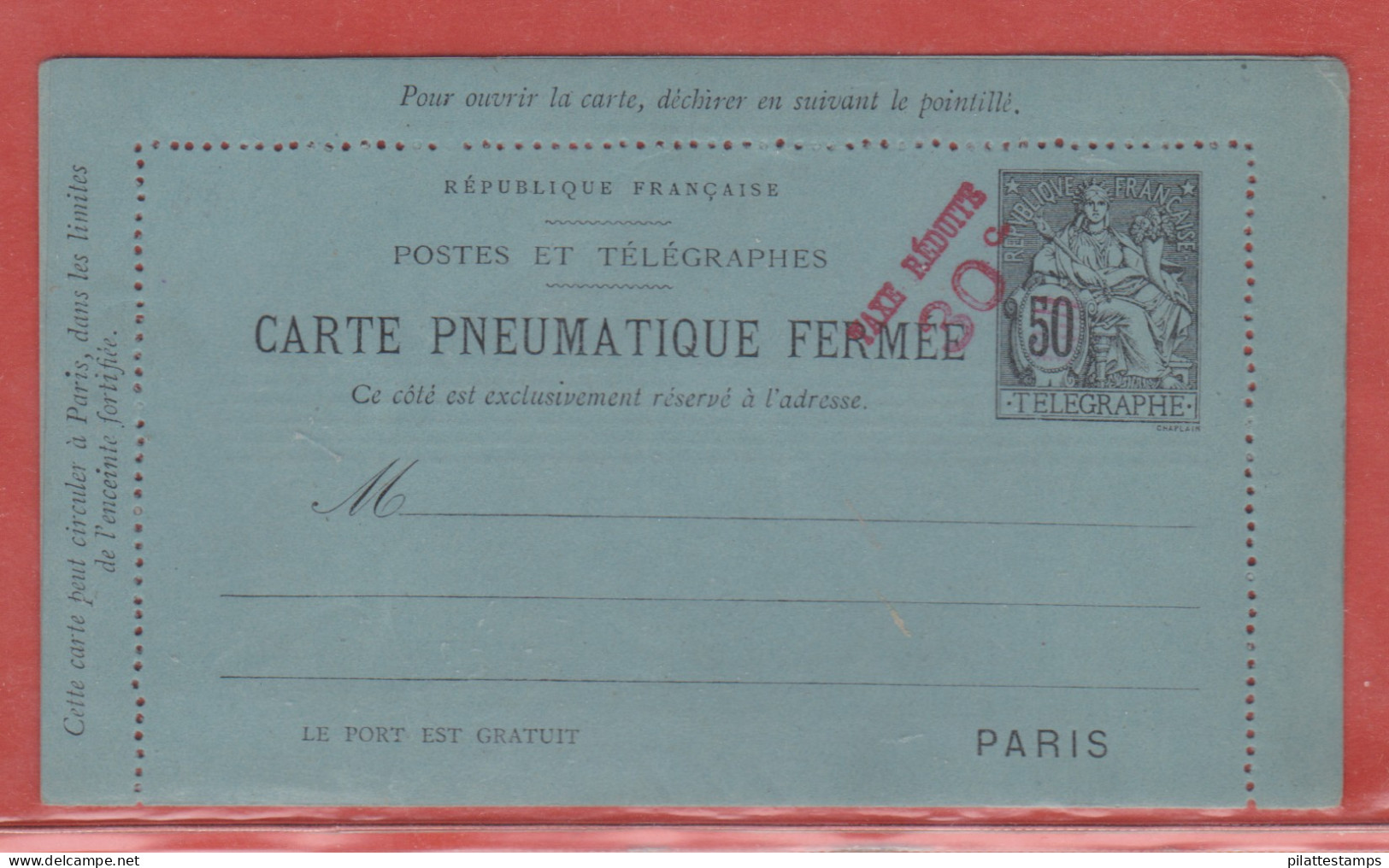 France Entier Postal 2554 CLPP Type Chaplain - Autres & Non Classés
