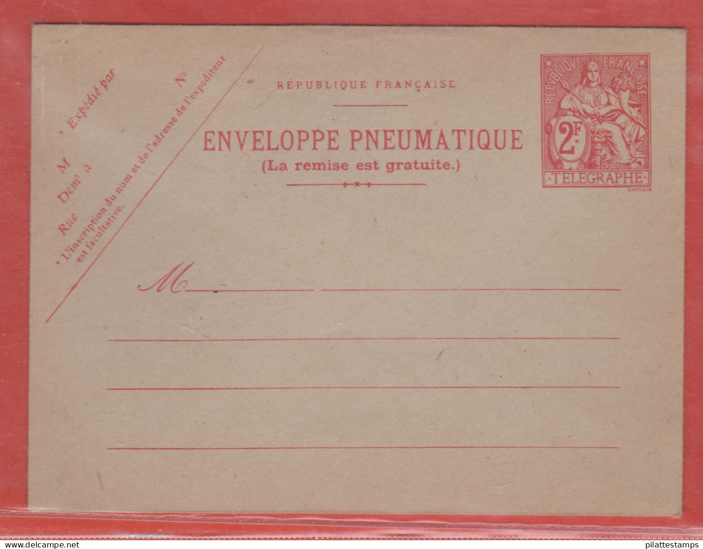 France Entier Postal 2779 EPP Type Chaplain - Sonstige & Ohne Zuordnung