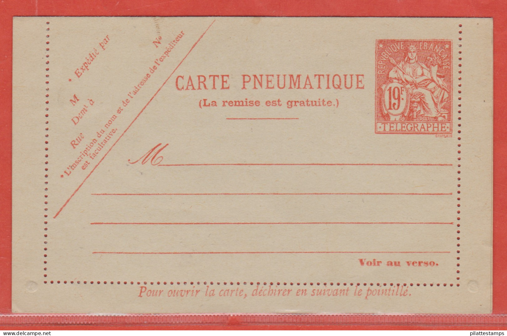 France Entier Postal 2609 CLPP Type Chaplain - Altri & Non Classificati