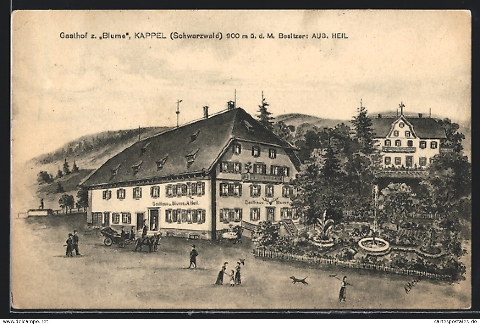 AK Kappel / Hochschwarzwald, Gasthaus Zur Blume V. Aug. Heil  - Hochschwarzwald