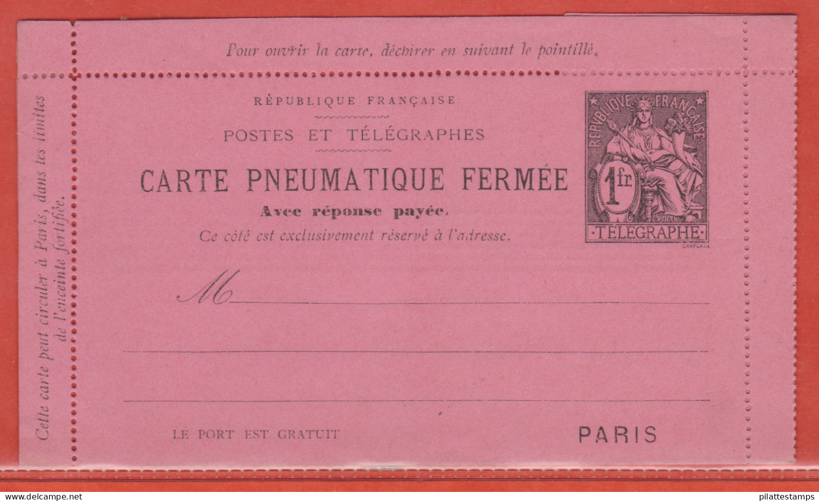 France Entier Postal 2576 CLPPRP Type Chaplain - Other & Unclassified